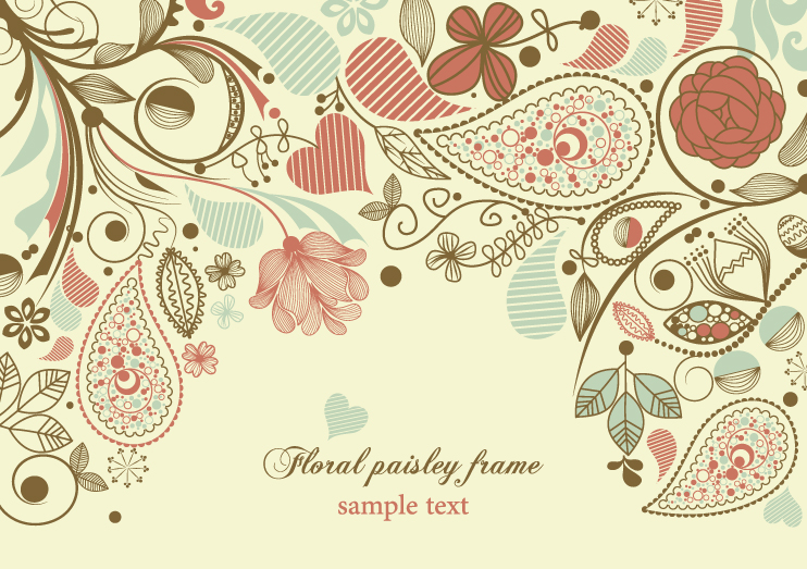 free vector Elegant floral background pattern 01 vector